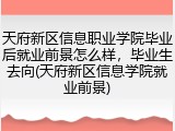 天府新区信息职业学院毕业后就业前景怎么样，毕业生去向(天府新区信息学院就业前景)