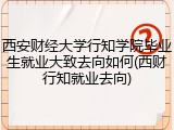 西安财经大学行知学院毕业生就业大致去向如何(西财行知就业去向)