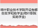 喀什职业技术学院开设有哪些奖学和助学金(喀什职院奖助学金)