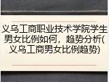 义乌工商职业技术学院学生男女比例如何，趋势分析(义乌工商男女比例趋势)
