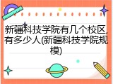 新疆科技学院有几个校区,有多少人(新疆科技学院规模)