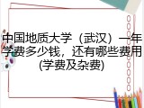 中国地质大学（武汉）一年学费多少钱，还有哪些费用(学费及杂费)