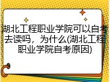 湖北工程职业学院可以自考去读吗，为什么(湖北工程职业学院自考原因)