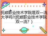 抚顺职业技术学院是双一流大学吗?(抚顺职业技术学院双一流？)