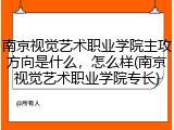 南京视觉艺术职业学院主攻方向是什么，怎么样(南京视觉艺术职业学院专长)