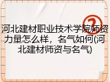 河北建材职业技术学院师资力量怎么样，名气如何(河北建材师资与名气)