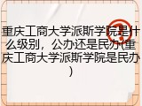 重庆工商大学派斯学院是什么级别，公办还是民办(重庆工商大学派斯学院是民办)
