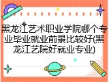 黑龙江艺术职业学院哪个专业毕业就业前景比较好(黑龙江艺院好就业专业)