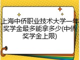 上海中侨职业技术大学一年奖学金最多能拿多少(中侨奖学金上限)