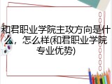 和君职业学院主攻方向是什么，怎么样(和君职业学院专业优势)