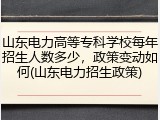 山东电力高等专科学校每年招生人数多少，政策变动如何(山东电力招生政策)