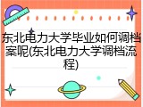 东北电力大学毕业如何调档案呢(东北电力大学调档流程)