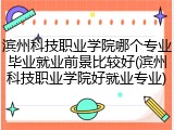 滨州科技职业学院哪个专业毕业就业前景比较好(滨州科技职业学院好就业专业)