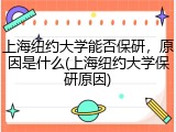 上海纽约大学能否保研，原因是什么(上海纽约大学保研原因)