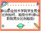 泰山职业技术学院学生男女比例如何，趋势分析(泰山职院男女比例趋势)