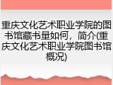 重庆文化艺术职业学院的图书馆藏书量如何，简介(重庆文化艺术职业学院图书馆概况)