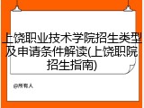 上饶职业技术学院招生类型及申请条件解读(上饶职院招生指南)