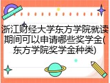 浙江财经大学东方学院就读期间可以申请哪些奖学金(东方学院奖学金种类)