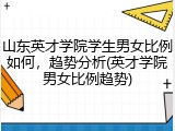 山东英才学院学生男女比例如何，趋势分析(英才学院男女比例趋势)