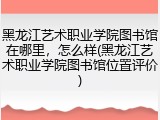 黑龙江艺术职业学院图书馆在哪里，怎么样(黑龙江艺术职业学院图书馆位置评价)