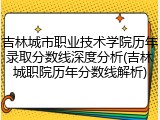 吉林城市职业技术学院历年录取分数线深度分析(吉林城职院历年分数线解析)