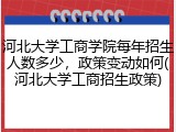 河北大学工商学院每年招生人数多少，政策变动如何(河北大学工商招生政策)