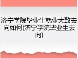 济宁学院毕业生就业大致去向如何(济宁学院毕业生去向)