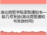 湖北商贸学院录取通知书一般几号发放(湖北商贸通知书发放时间)