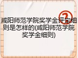 咸阳师范学院奖学金评定细则是怎样的(咸阳师范学院奖学金细则)