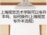 上海视觉艺术学院可以专升本吗，如何操作(上海视觉专升本流程)