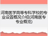 河南医学高等专科学校的专业设置概况介绍(河南医专专业概览)