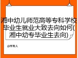 湘中幼儿师范高等专科学校毕业生就业大致去向如何(湘中幼专毕业生去向)