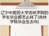 辽宁中医药大学杏林学院的学生毕业都怎么样了(杏林学院毕业生去向)