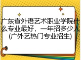 广东省外语艺术职业学院什么专业最好，一年招多少人(广外艺热门专业招生)