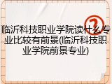 临沂科技职业学院读什么专业比较有前景(临沂科技职业学院前景专业)