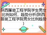 陕西服装工程学院学生男女比例如何，趋势分析(陕西服装工程学院男女比例趋势)
