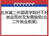 北京第二外国语学院好不好，就业现状及发展趋势(北二外就业前景)