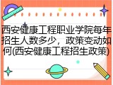 西安健康工程职业学院每年招生人数多少，政策变动如何(西安健康工程招生政策)