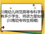 川南幼儿师范高等专科学校有多少学生，师资力量如何(川南幼专师生规模)