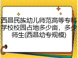西昌民族幼儿师范高等专科学校校园占地多少亩，多少师生(西昌幼专规模)