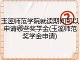 玉溪师范学院就读期间可以申请哪些奖学金(玉溪师范奖学金申请)