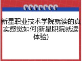 新星职业技术学院就读的真实感觉如何(新星职院就读体验)