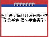 厦门医学院共开设有哪些类型奖学金(厦医学金类型)