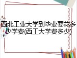 西北工业大学到毕业要花多少学费(西工大学费多少)