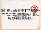 浙江电力职业技术学院是一本吗录取分数线多少(浙江电力学院录取线)