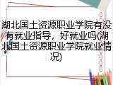湖北国土资源职业学院有没有就业指导，好就业吗(湖北国土资源职业学院就业情况)