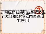 云南医药健康职业学院招生计划详细分析(云南医健招生解析)