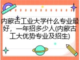 内蒙古工业大学什么专业最好，一年招多少人(内蒙古工大优势专业及招生)