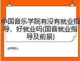 中国音乐学院有没有就业指导，好就业吗(国音就业指导及前景)