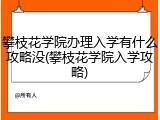 攀枝花学院办理入学有什么攻略没(攀枝花学院入学攻略)